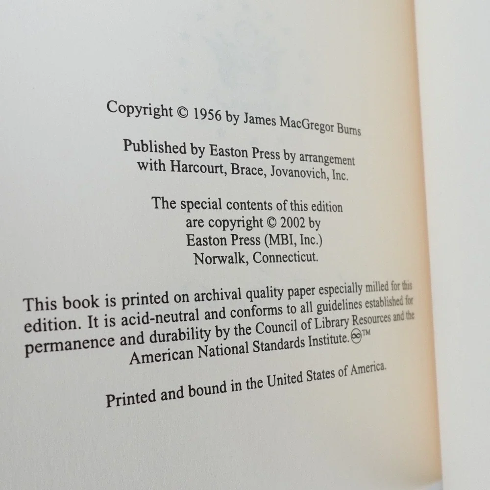 EASTON PRESS ROOSEVELT Volume 1 & 2 by James MacGregor Burns Leather Bound Set - Picture 9 of 16
